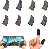 4 poros mobiliojo telefono žaidimų pirštų rankovė PUBG Finger Cover Neperšlampamas neslystantis žaidimų nykščio dangtelis jutiklinio ekrano žaidimams