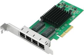 4 prievadų „Gigabit Ethernet“ konvergencinis tinklo adapteris (NIC) su „Intel I350“ lustu | „Ethernet“ PCI Express NIC tinklo plokštė | Keturi variniai RJ45 prievadai | PCI Express 2.1 X4 | Palyginti su „Intel I350-T4“