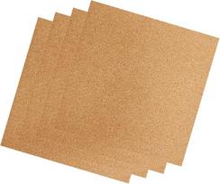 4 vnt. 300 x 300 mm kamštinio kartono plokštės, plytelės, sienų dekoravimui, kūrybiškam pranešimų pateikimui, nurodymas H2D spausdintuvams, kamštinės plytelės sienų dekoravimui