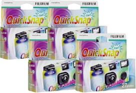 4 vnt. „Fuji Quicksnap“ vienkartinių fotoaparatų blykstės „X-tra“ 400 ASA, 27 ekspozicijos