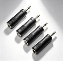 4 vnt., 3,5 mm į 6,35 mm stereo/mono garso adapteris, suderinamas su stiprintuvais, gitara, fortepijono garsiakalbiais, mikrofonu (mono)