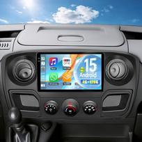 4+128G Android 15 CAMECHO 10 colių automobilinis radijas "Renault Master" Opel Movano Nissan NV400 2010 su belaidžiu Carplay "Android" automobiliu, GPS navigacijos radijas su jutikliniu ekranu HD su Bluetooth WiFi RDS FM +