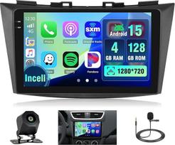 4+128G Android automobilinis radijas su ekranu Suzuki Ertiga 2012-2017 m. Suzuki Swift 2011-2017 m. Belaidis Carplay, automobilinis radijas su navigacija, 9 colių įstrižainės ekranas, Android Car/FM/RDS/Reversing Cam