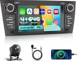 4+64 G, 7 colių automobilių radijas, skirtas „BMW 3“ (E90, E91, E92, E93) su „CarPlay“ ir „Android Auto“