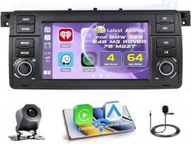 4+64GB „Android 15“ automobilių radijas, skirtas „BMW 3 serijos“ E46, „M3“, „Rover 75“ ir „MGZT“ modeliams, su „CarPlay“ ir „Android Auto“ palaikymu, 7 colių „In-Cell HD“ jutikliniu ekranu, radiju, navigacija, GPS, „Wi-Fi“, RDS/FM, „Bluetooth“ ir atbulin