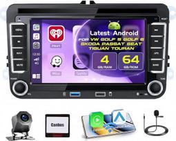 4+64GB „Android 15“ automobilių radijas, skirtas „VW Golf 5“, „Golf 6“, „Škoda Passat“, „Seat Tiguan“, „Touran“; belaidis „CarPlay“ ir „Android Auto“ palaikymas; 7 colių „In-Cell“ jutiklinis ekranas; navigacija; „Wi-Fi“, RDS, FM, „Bluetooth“; atbulinės v