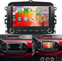 4+64G Hodozzy Carplay ekranas Fiat 500L 2013-2017 su GPS/WiFi, Fiat 500L 7 colių Bluetooth su Android Car/DSP/FM/RDS/SWC/USB+Galinio vaizdo kamera Fiat 500L