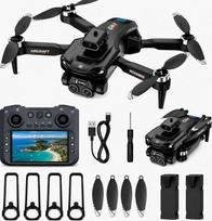 4,3 colių FPV dronas su integruotu ekranu, kliūčių išvengimo funkcija, 1080P kamera, bešepetėlis variklis, 20 min. skrydžio trukmė, sulankstomas, paleidimas ir nusileidimas vienu mygtuko paspaudimu, skirtas suaugusiems ir pradedantiesiems
