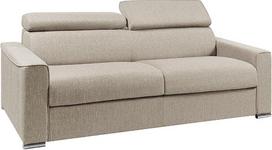 4-vietė sofa iš „Vizir“ audinio – smėlio spalvos – miego plotas 160 cm – 22 cm storio čiužinys su „Memory-Form“ technologija „DUNLOPILLO“