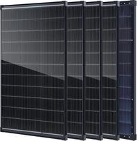 400 W (4 x 100 W) dvipusis 12 V saulės modulis, 16BB N-tipo A+ monokristalinė 25 % efektyvumo saulės ląstelė, 12 V fotovoltinis modulis, skirtas B klasės furgonams, kemperiams, laivams, namų stogams ir ūkiams (865 x 578 mm)