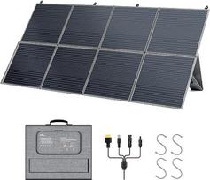 400 W sulankstomas monokristalinis saulės kolektorius su stovu, 23,5 % efektyvumas ir atsparus vandeniui, sulankstomas saulės kolektorius, skirtas nešiojamajai elektrinei, saulės energijos sistema, skirta lauko balkonui, generatoriui ir kemperiui