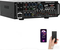 400 W vardinė galia, „Bluetooth 5.0“, garso stiprintuvas, USB, SD, AUX, FM, mikšerinis pultas, ekvalaizeris, suderinamas su mikrofonu, skirtas namų karaokės vakarėliams