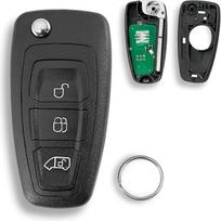 433 MHz 3 mygtukų automobilio raktelio nuotolinio valdymo pultas, skirtas "Ford Transit Custom 2012-2016" ir "Ford Transit 2014-2016" su ID63 mikroschema HU101 Blade Key Ring