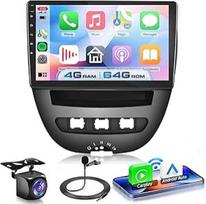 4G + 64G automobilinis radijas "Android 13", skirtas "Toyota Aygo" / "Peugeot 107" / "Citroen C1 2004-2014", 10,1 colio HD jutiklinis ekranas, automobilinis radijas su belaidžiu "Carplay", "Android", "Android", GPS, "Wi-Fi", USB, "Bluetooth", FM, RDS radi
