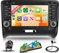 4G + 64G belaidis "Carplay Android" automobilinis radijas "Audi TT MK2 8j 2006-2014" 7 colių jutiklinio ekrano automobilinis radijas su "Android" automobiline navigacija GPS WiFi Mirror Link Bluetooth FM/RDS/32EQ/USB vairo valdymas