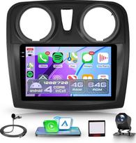 4G + 64G belaidis Carplay Android automobilinis radijas Renault Dacia Logan 2 Sandero B52 2012-2019 9 colių Incell ekranas Automobilinis radijas Android automobilinė GPS navigacija WiFi Mirror Link Bluetooth FM/RDS/SWC Galinis vaizdas