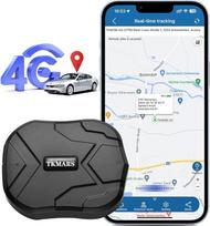 4G GPS sekiklis su integruota SIM kortele, galingu magnetiniu, vandeniui atspariu 5000 mAh akumuliatoriumi, su programėle ir kompiuterine platforma (reikalingas abonementas), apsauga nuo vagystės, realaus laiko sekimo lokatorius automobiliams, motociklams