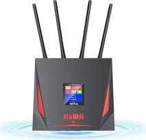 4G SIM kortelė, „KuWFi“ maršrutizatorius 4G LTE WLAN Cat4 300Mbps su SIM kortele ir USB prievadu, 4G įrenginys, atrakinamas, palaiko B1/B3/B7/B8/B20 dažnius („Orange“, „SFR“, „Free“, „Bouygues“ tinklams), galima prijungti iki 10 įrenginių