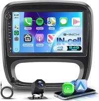 4G+64G 9" Android Autoradio für Renault Trafic Opel Vivaro B FIAT Talento Nissan NV300 Wireless Carplay Android Auto Navi GPS Mirror Link Bluetooth FM/RDS/EQ WiFi Lenkradsteuerung Rückfahrkamera