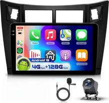 4G, 128G, „VECHTEL“ 9 colių „Bluetooth“ automobilių radijas, skirtas „Toyota Yaris“ (2008–2011 m.) su „CarPlay“ ir „Android Auto“, „Android 15“, ekvalaizeris, „Wi-Fi“, GPS, „MirrorLink“, RDS/FM radijas, 2 DIN su AHD atbulinės eigos kamera