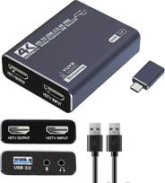 4K garso ir vaizdo įrašymo plokštė, USB 3.0 be HDMI laido, „Full HD 1080p“ įrašymo įrenginys, skirtas vaizdo montavimui, žaidimų įrašymui ir mokymui internetu