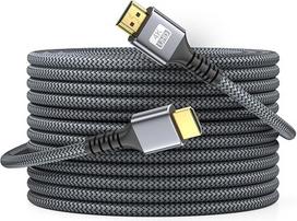 4K HDMI kabelis, 20 m, itin didelės spartos HDMI 2.0 kabelis, 4K @ 60 Hz, 3D, ARC, paauksuotos jungtys, Ethernet, garso ir vaizdo grįžtamojo kanalo funkcija, skirtas UHD televizoriams, monitoriams, nešiojamiesiems kompiuteriams, „Xbox“, „PS4“/„PS5“ ir kt.