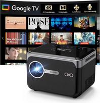 4K nešiojamasis LED projektorius namų kinui, „2026 CWEUG“ išmanusis projektorius su „YouTube“, „Android“ operacine sistema, „DB Audio“, NFC, automatiniu fokusavimu ir trapecijos korekcija, „Wi-Fi 6“, „Bluetooth 5.4“, 1200 ANSI, 1080p FHD, suderinamas su m