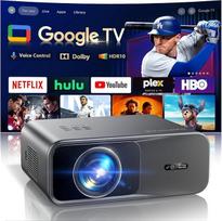4K projektorius su „Google TV“ ir „Netflix“/„Disney+“, „Dolby Audio“, 1000 ANSI, išmanusis 4K projektorius su automatiniu fokusavimu ir trapezoidės korekcija, HDR10, balso valdymas, „Wi-Fi“, „Bluetooth“, „Full HD 1080P“, namų kino / lauko projektorius, HD