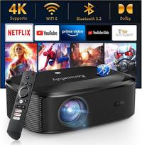 4K projektorius su "WiFi" ir "Bluetooth" - "Konsoefuly" projektorius su integruotu "Netflix" / "Prime Video" / "YouTube", palaikantis daugiau nei 100 000 programų
