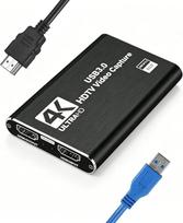 4K Ultra HD vaizdo įrašymo plokštė su USB 3.0 ir HDMI įvestimi bei išvestimi, skirta žaidimų transliacijai, kamerai ir TV priedėliui