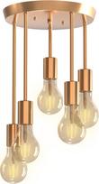 5 lempų senovinio stiliaus lubinis šviestuvas, auksinės spalvos „E27“ LED retro lubinis šviestuvas, skirtas valgomajam, virtuvei, svetainei, barui, restoranui