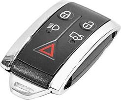 5 mygtukų automobilinis nuotolinio valdymo pultelis "Smart Keyless Fob Case Shell w/Uncut Key Blade", skirtas Jaguar XF XK XKR 2007 m. 2008 m. 2009 m. 2009 m. 2010 m. 2012 m. X-Type S-Type