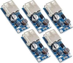 5 vnt. 0,9V-5V DC-DC į 5V USB įtampos keitiklio pakopinis maitinimo šaltinio modulis | 5 vnt. 0,9V-5V DC-DC į 5V įtampos keitiklio USB stiprintuvo maitinimo modulis