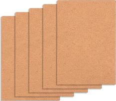 5 vnt. lipnių kamštinių lakštų, 1 mm storio, kamštinė plokštė, plytelės, 30 x 21 cm, skirti savarankiškai pagamintiems padėkliukams, sienų dekoravimui, vestuvėms, vakarėliams, rankdarbių projektams ir izoliacijos reikmenims