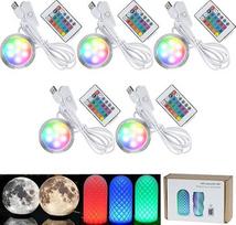 5 vnt. RGB LED lempų rinkiniai 001, skirti „Bambu Lab“ apšvietimo rinkiniui MH001 | „Makerworld“ 3D spausdinti, spalvų išsaugojimas, nuotolinio valdymo pultas, apšvietimo reguliavimo funkcija, 5 V USB „Puck“ lemputė – „pasidaryk pats“ technikos modelio at