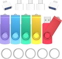 5 vnt. USB 3.0 atmintinių rinkinys, 32GB – „Wooolken“ didelės spartos su 5 USB-C adapteriais