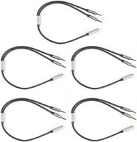 5 vnt. USB-C į 3,5 mm garso/mikrofono skirstytuvo adapterių rinkinys, „KBEAR KA01“ tipo C Y-skirstytuvo kabelis su integruotu DAC lustu, nailono pynės ausinių adapteris, skirtas žaidimams ir VOIP pokalbiams, suderinamas su išmaniaisiais telefonais ir