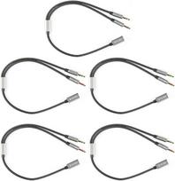 5 vnt. USB-C į 3,5 mm garso/mikrofono skirstytuvo adapterių rinkinys, „KBEAR KA01“ tipo C Y-formos skirstytuvo kabelis su integruotu DAC lustu, nailono pynės ausinių adapteris, skirtas žaidimams ir VOIP pokalbiams, suderinamas su išmaniaisiais telefonais