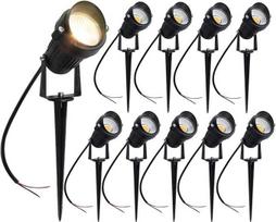 5 W COB LED sodo prožektorius, skirtas naudoti lauke IP65 Vandeniui atsparus lauko sodo tvenkinio parko kraštovaizdis Šiltai balta / vėsiai balta 85-265 V Pakuotė iš 10 (šiltai balta)