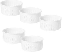 5 x sūrio formos 15 x 7,2 cm - 1,2 kg - Caciotta - Sūrio formos | Krepšelis | Sūrio gamyba | Laboratorija