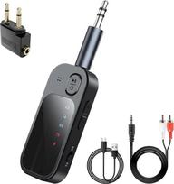 5.4 „Bluetooth“ adapteris-siųstuvas „Aeroplane“, 2-in-1 „Bluetooth“ siųstuvas ir imtuvas, „Bluetooth“ siųstuvas-imtuvas, „Bluetooth“ siųstuvas su 3,5 mm AUX lizdu ausinėms, stereo sistemai, automobilių radijui, televizoriui
