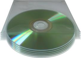 50 vnt. skaidrių plastikinių CD ir DVD dėklų su atvartu, 80 mikronų storio