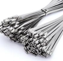 500 vnt. nerūdijančio plieno (304) kabelių tvirtinimo juostelių rinkinys, atsparios UV spinduliams metalinės juostelės, 125 kg tempimo stipris, skirtos išmetimo vamzdžių ritėms, kabelių surišimui, sodo priežiūrai, tvorų ir markizių tvirtinimui, 4,6 x 400