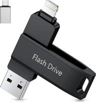 512GB USB atmintinė „iPhone“, sertifikuota pagal MFi standartą, 3-in-1 atmintinė, juoda