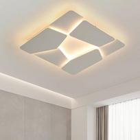 52 cm lubinis šviestuvas svetainei – kvadratinis, matinis baltas LED lubinis šviestuvas su reguliuojamu apšvietimu | Stereoskopinis šviestuvas svetainei su nuotolinio valdymo pultu, metalinis LED lubinis šviestuvas miegamajam, virtuvei, prieškambariui, bi