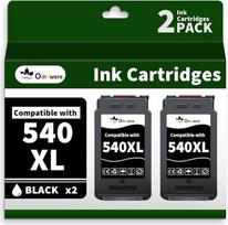 540XL juoda „Canon 540 XL“ spausdintuvų kasetėms 540 XL juoda PG 540 „Canon Pixma TS5150“ kasetėms TS5100 TS5151 TS5100 MG2100 MG3100 MG3150 MG3600 MG3650, MG3650s, MG42, 50, MX45075, 2 juodos