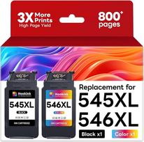 545 546XL atsarginės kasetės, suderinamos su „Canon“ spausdintuvų kasetėmis