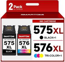 575XL, 576XL spausdintuvų kasetės, suderinamos su „Canon“ PG-575XL, CL-576XL
