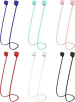 6 belaidžių ausinių apsauginė virvelė nuo praradimo, „Bluetooth“ ausinės, magnetinė kaklo juosta, madingi silikoniniai aksesuarai, universalūs ausinių priedai