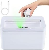 6 litrų talpos šiukšliadėžė su jutikliu ir dangčiu, automatinė elektrinė šiukšliadėžė, per USB įkraunama šiukšliadėžė, popieriaus šiukšliadėžė, maža bekontaktė popieriaus šiukšliadėžė, stalo šiukšliadėžė su „Soft Close“ funkcija, skirta svetainei, virtuve